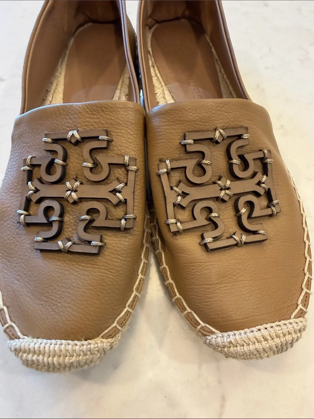 Tory‎ Burch Women's INES Espadrilles Flats Shoes Almond Flour 8